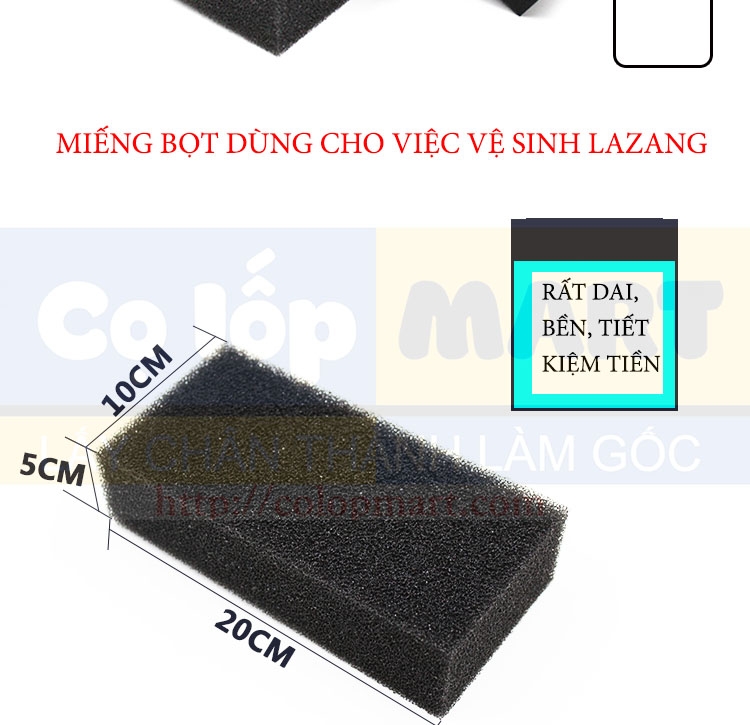 Miếng bọt rửa xe, bề mặt sơn và Lazang