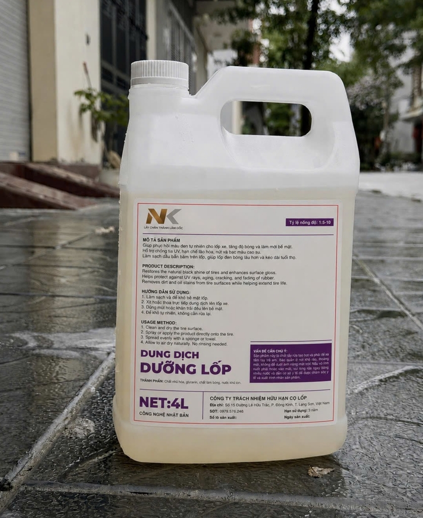 Dung Dịch Bóng Lốp, Dưỡng Lốp NK GỐC NƯỚC - Tỉ Lệ 1:10
