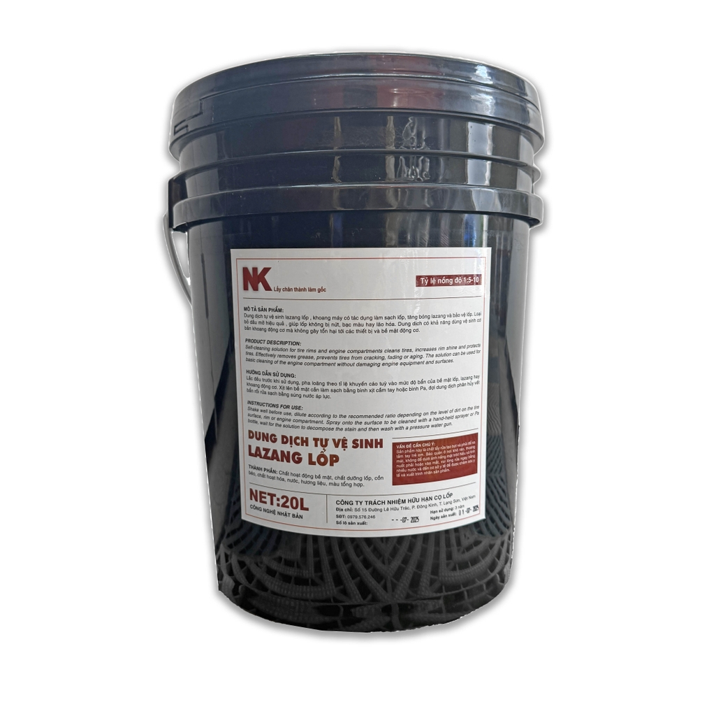 Dung Dịch Tự Vệ Sinh Lốp, Lazang & Khoang Máy NK KHÔNG CHÁY - Wheel & Tire Self Cleaner - Tỉ Lệ 1:10