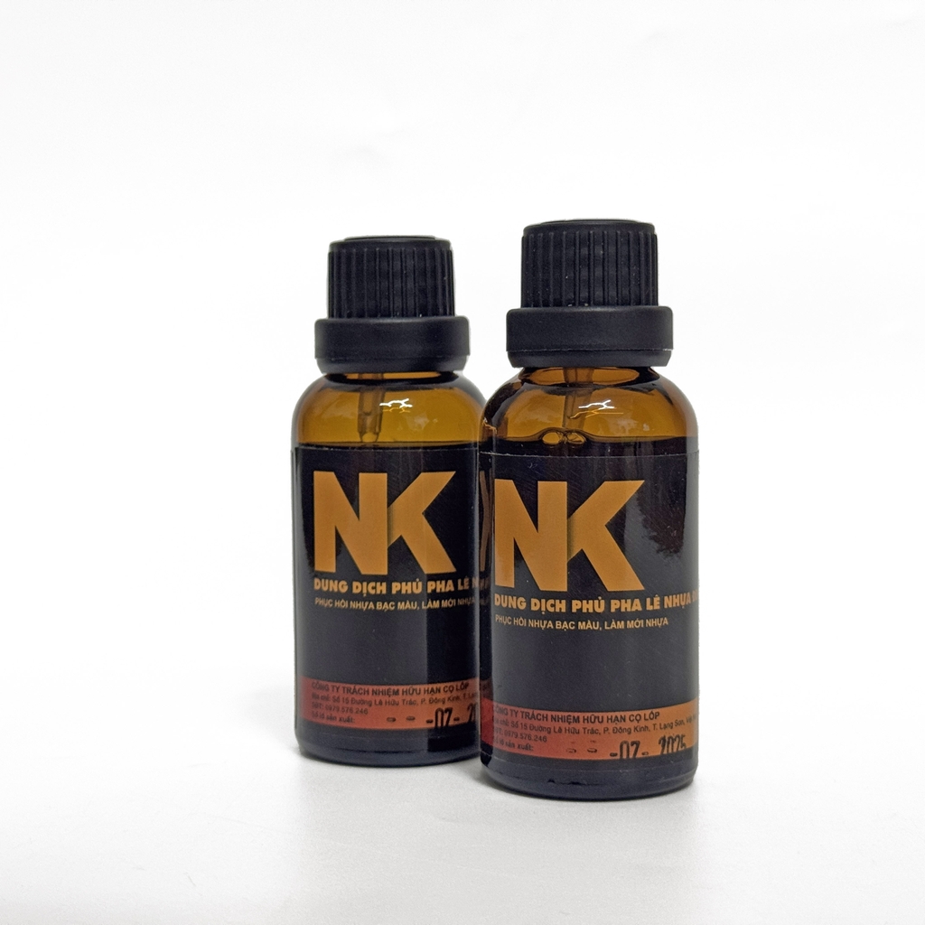 Combo Dung Dịch Pha Lê Phục Hồi Nhựa Đen - NK và Mút phủ