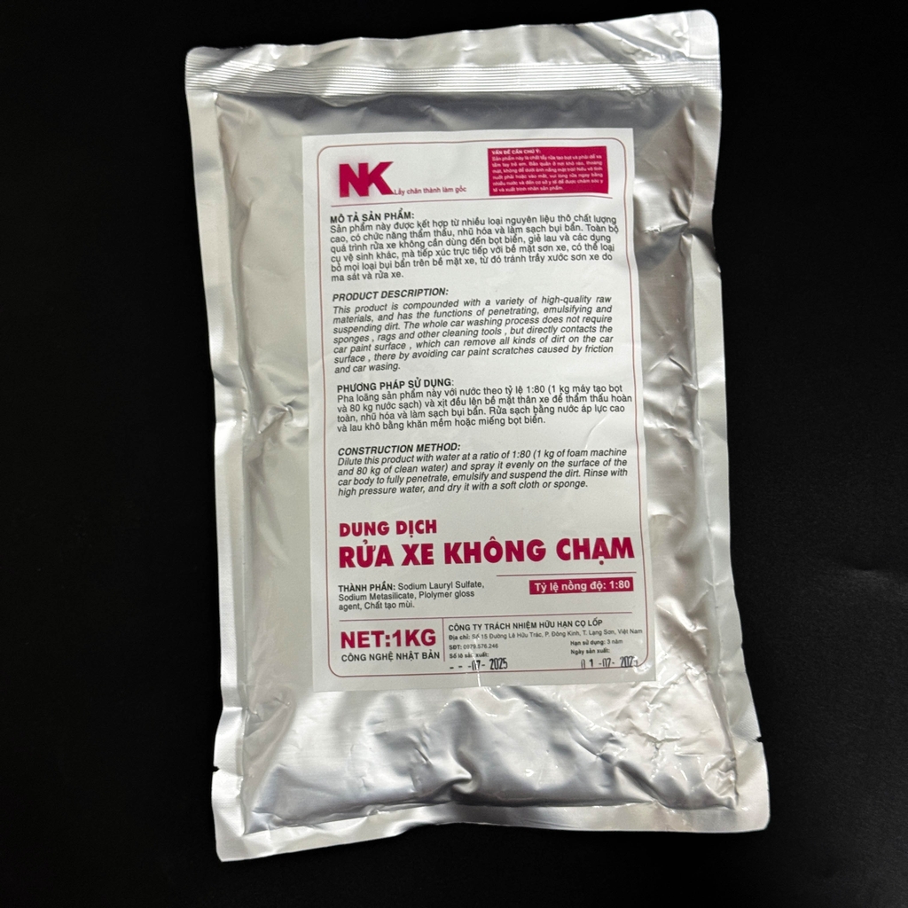Bột Rửa Xe Không Chạm NK - Pha 80L Nước