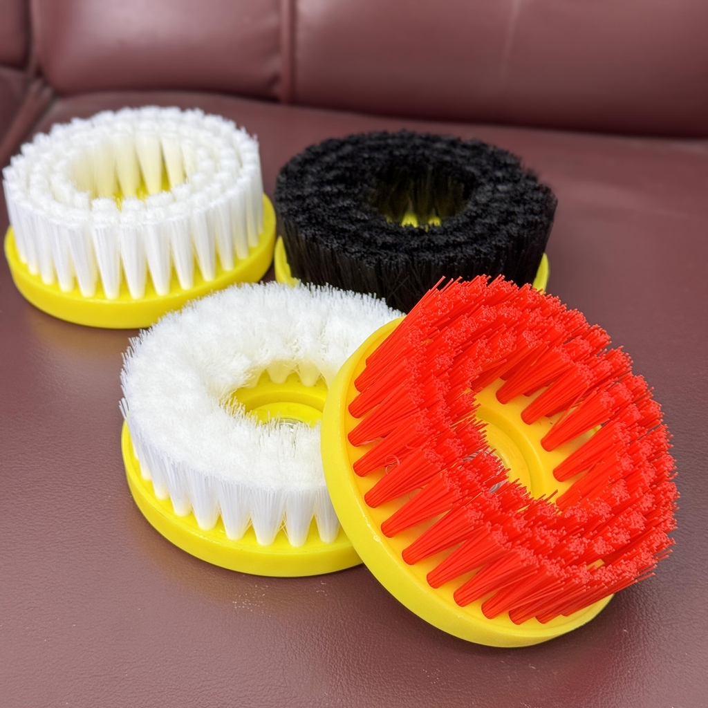 Bàn Chải Tròn Gắn Máy Đánh Bóng M10 - M14 , Gắn Máy Khoan