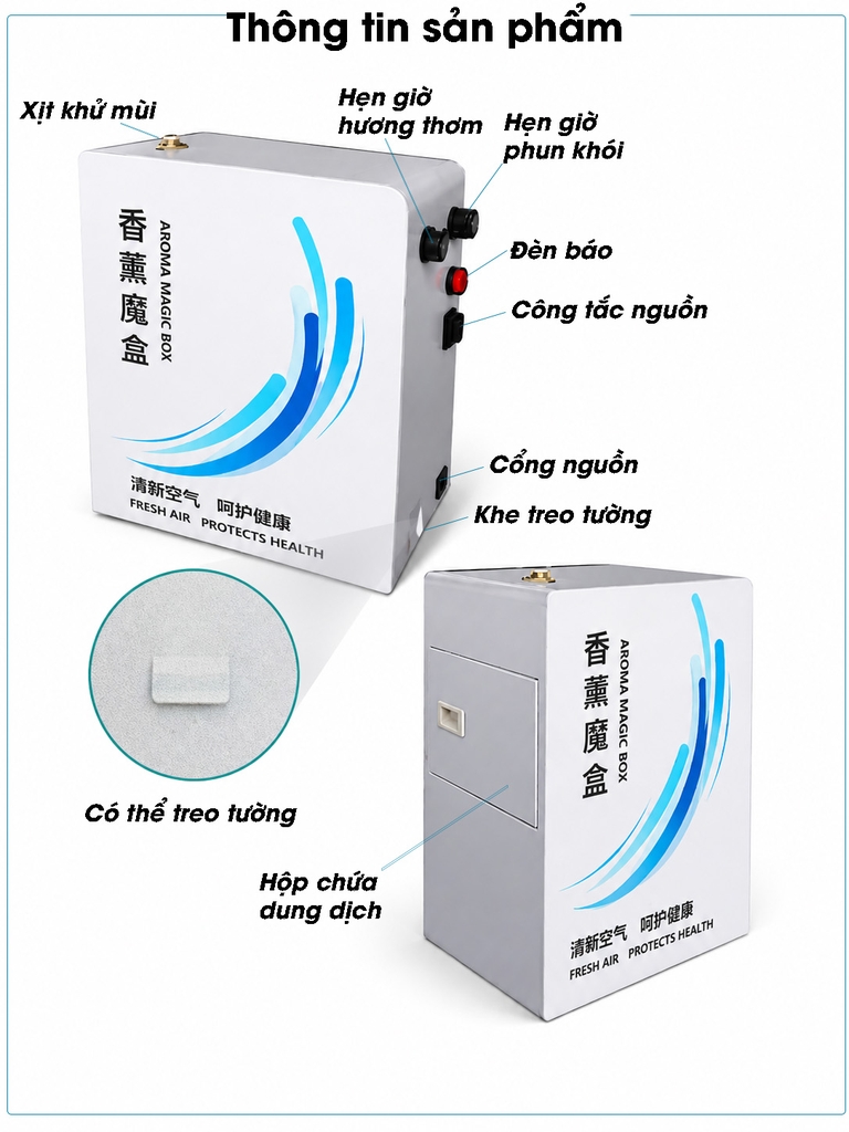 Máy Khử Khuẩn Siêu Khói - Khuếch Tán Hương Thơm 900W