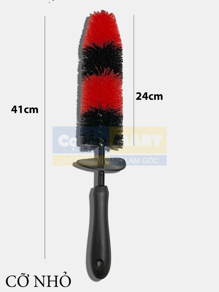 Chổi Vệ Sinh Lazang Sợi Nylon - Khoang Máy Đỏ Đen