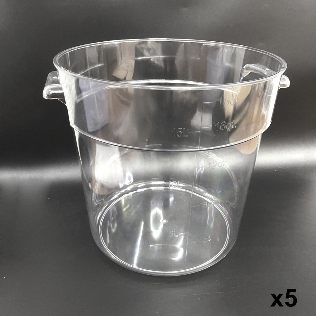 Xô Rửa Xe Nhựa Cứng Trong Suốt 18 L