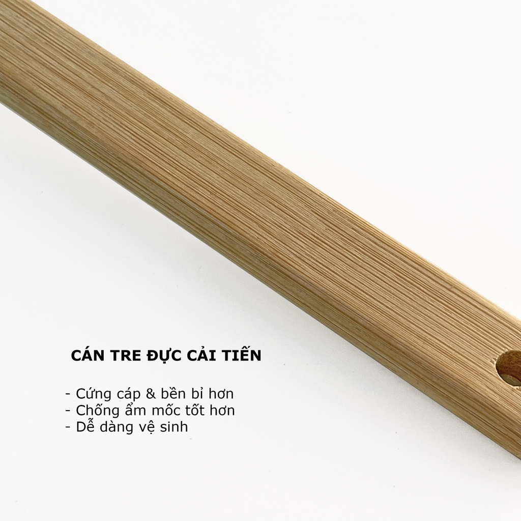 Chổi Lông Ngựa Cán Tre Đực Vệ Sinh Lazang 40cm