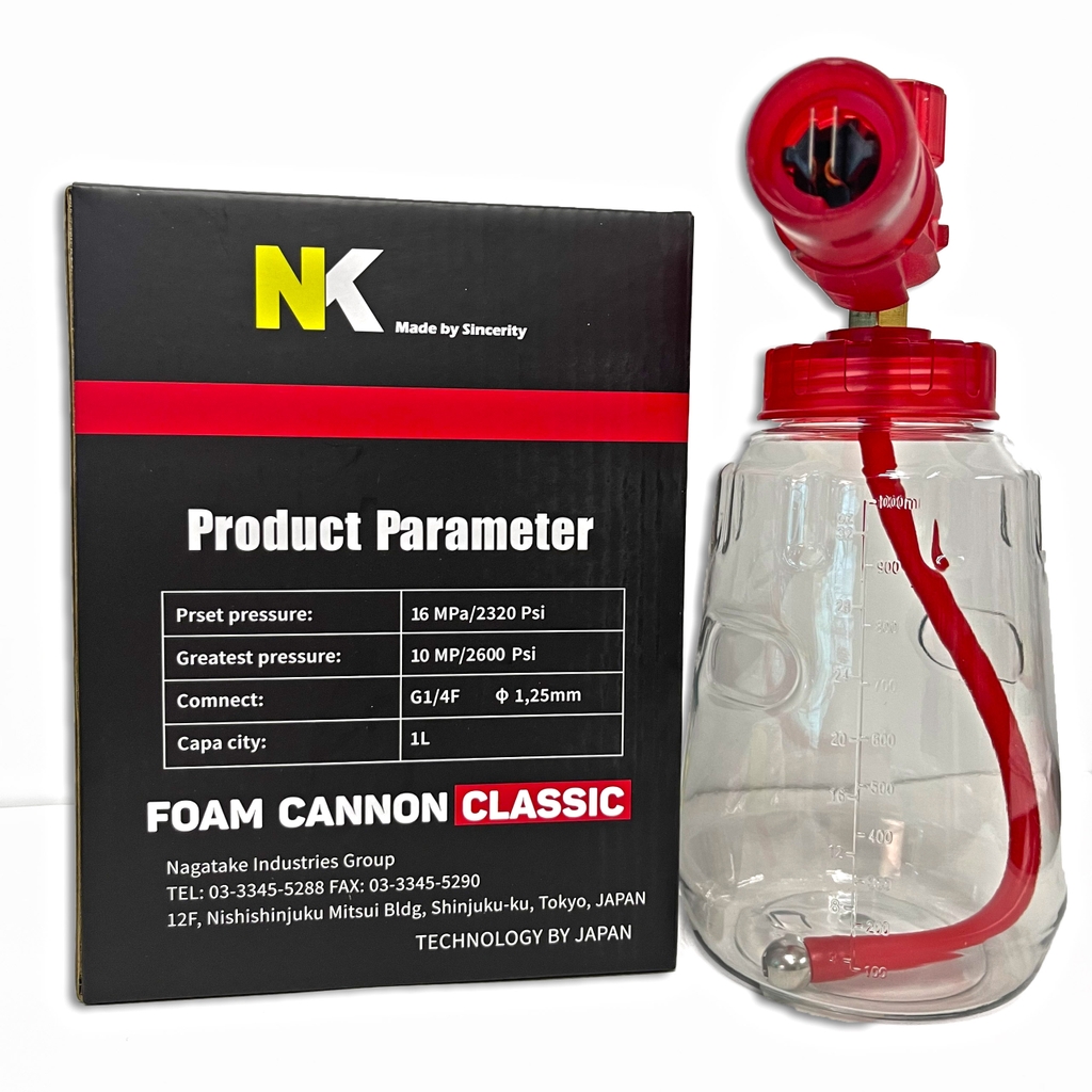 Bình PA Cannon Foam Classic Tạo Bọt Siêu Tơi NK 1000ml - Có Vạch Chia Tỉ Lệ
