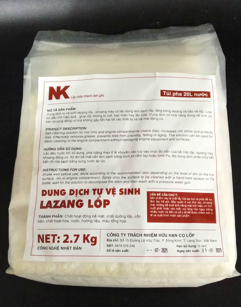 Bột Tự Vệ Sinh Lazang Lốp- Túi 2,7Kg