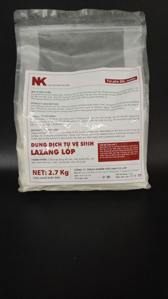 Bột Tự Vệ Sinh Lazang Lốp- Túi 2,7Kg