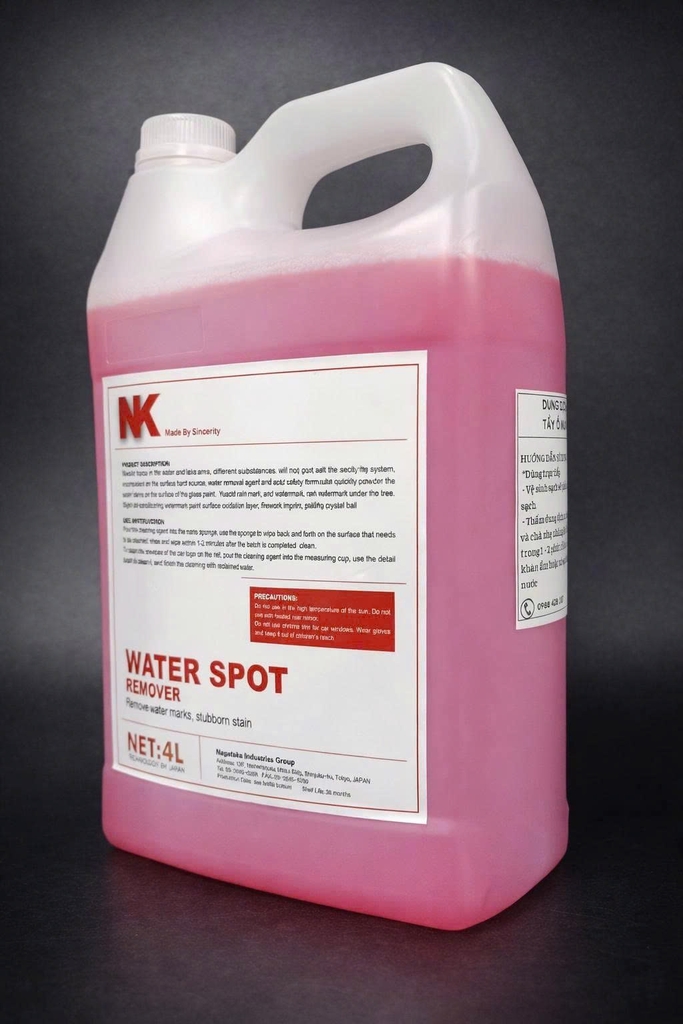 Dung Dịch Tẩy Ố Mưa Đa Năng NK Tỉ lệ 1:1~2 - Can 4L - Water Spot Remover