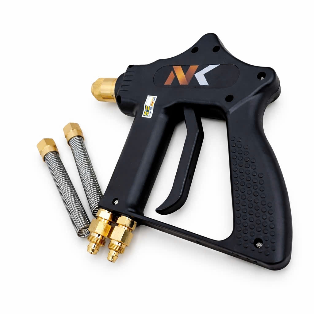 Súng Tăng Áp Cuộn Dây Kép Khí & Nước - Đầu Đồng (có thể dùng với nguồn nước yếu)