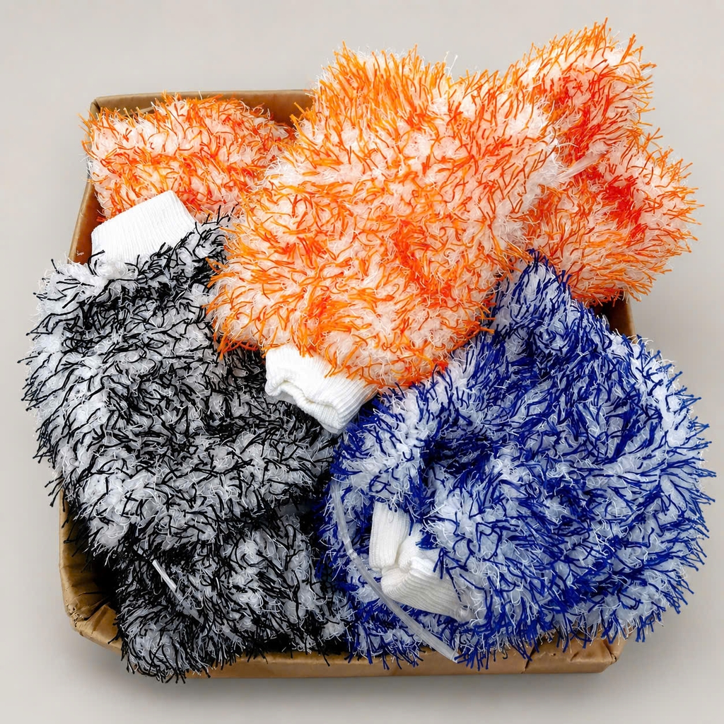 Bao Tay Rửa Xe Microfiber Sợi Bông
