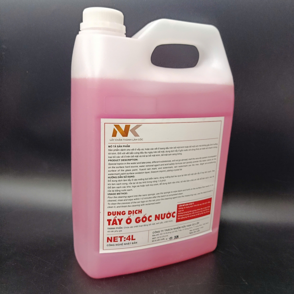 Dung Dịch Tẩy Ố Mưa Gốc Nước Đa Năng NK