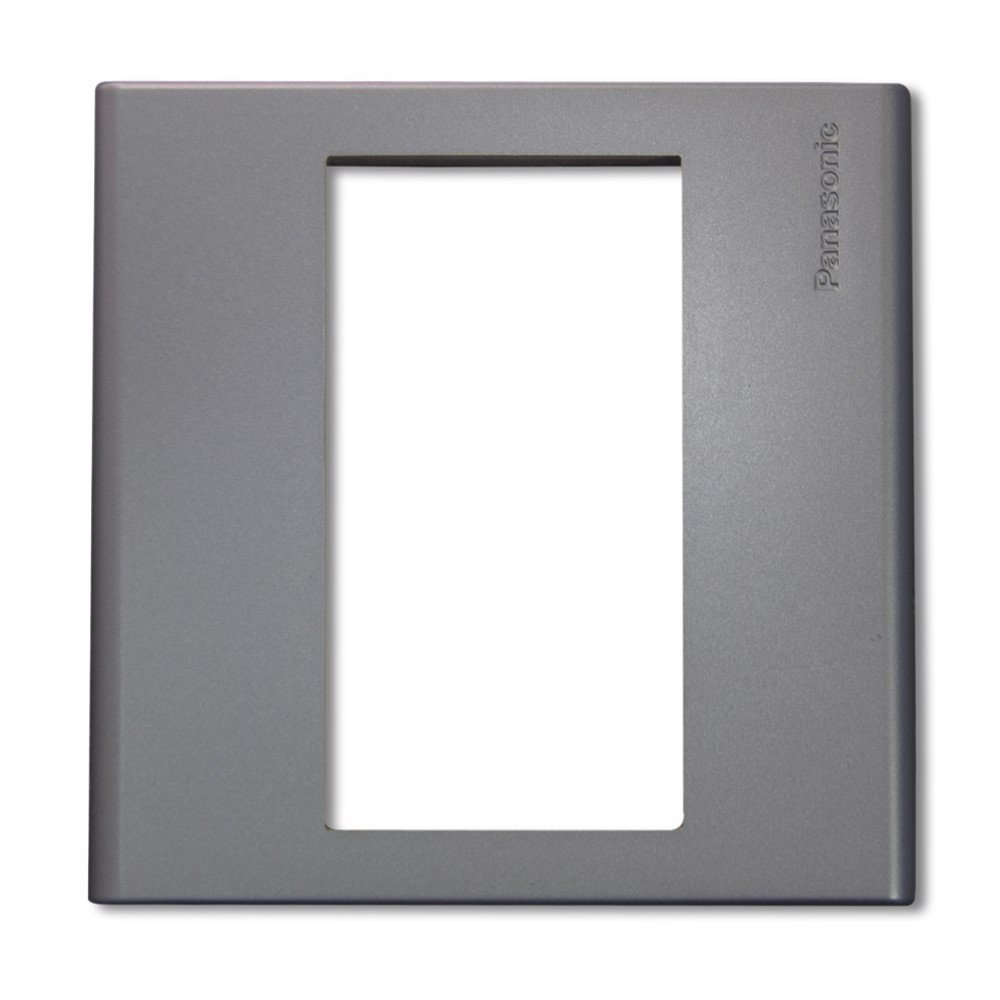 Mặt vuông 3 thiết bị màu xám ánh kim Panasonic WEB7813MH