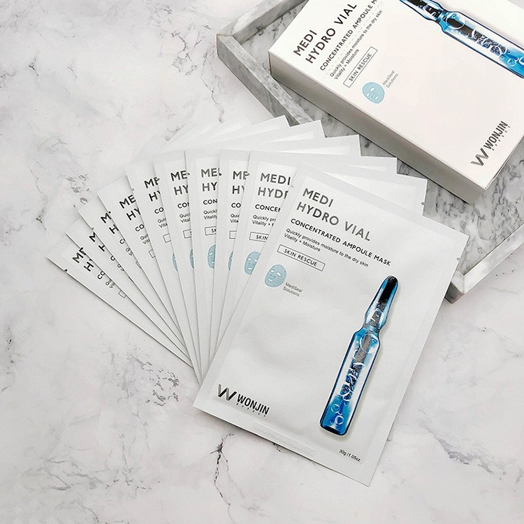 Mặt Nạ Tinh Chất Cho Da Nhạy Cảm WONJIN EFFECT MEDI HYDRO VIAL CONCENTRATED  AMPOULE MASK | KEANGNAM Beauty