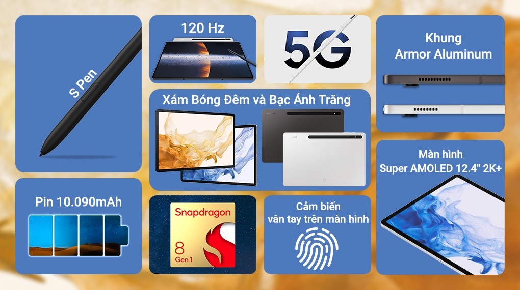 Máy tính bảng Samsung Galaxy Tab S8+ 5G