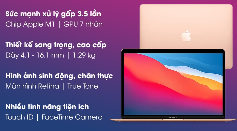 MacBook Air M1 2020 8GB/256GB/Gold (MGND3SA/A)