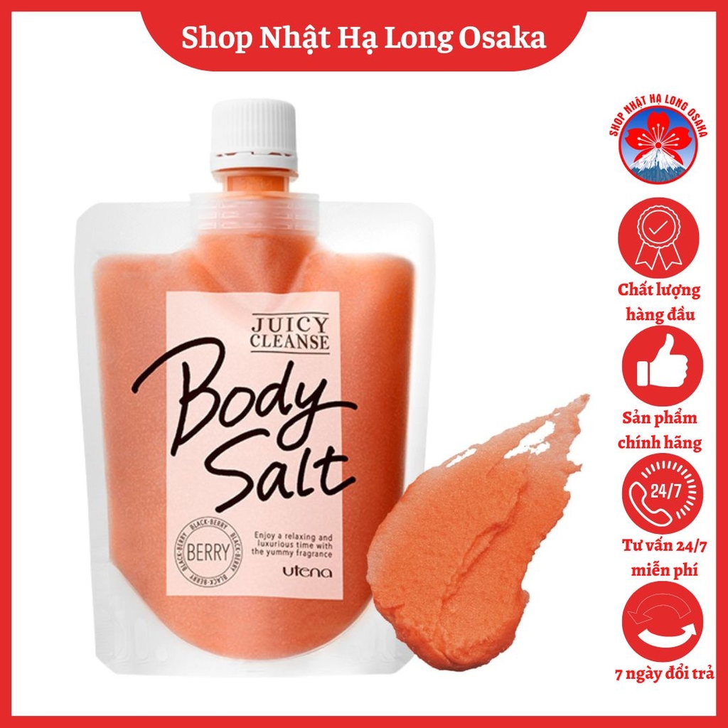 MUỐI TẮM TẨY DA CHẾT UTENA BODY SALT BERRY HƯƠNG DÂU ĐEN