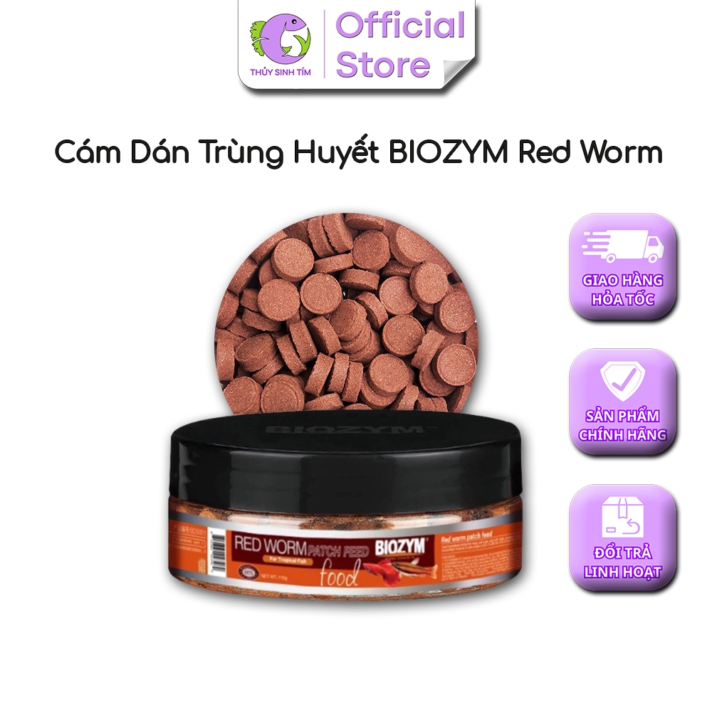 Thức Ăn Viên Dán Sâu Đỏ Red Worm BIOZYM - 4