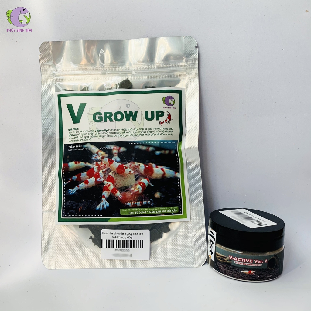 Combo Cám Tép V-Grow Up & Vi Sinh Tép V-Active Ver. 2