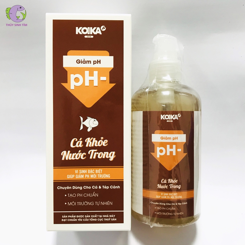 Vi sinh giảm pH môi trường KOIKA pH- (250ml) - 1