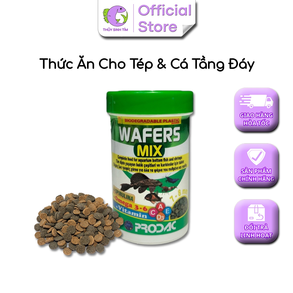 Thức Ăn Tổng Hợp Cho Tép & Cá Tầng Đáy WAFERS MIX - PRODAC 4
