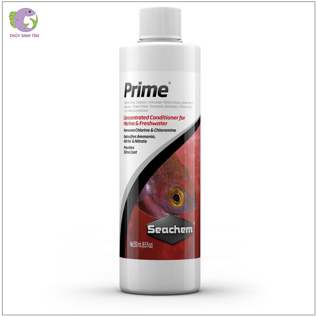 Dung dịch khử độc nước hồ cá Seachem Prime 250ml