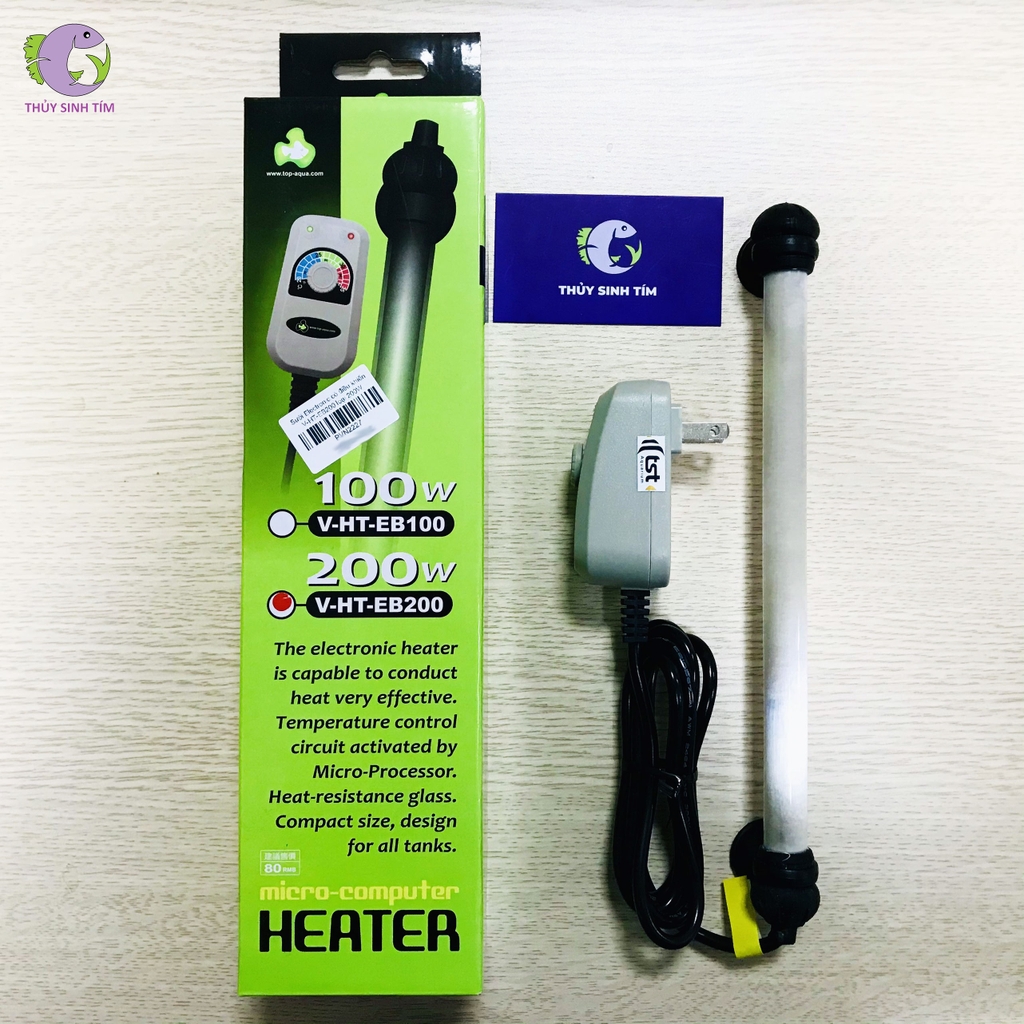 Sưởi bể cá cao cấp Top-Aqua V-HT-EB200 (200W) - 1