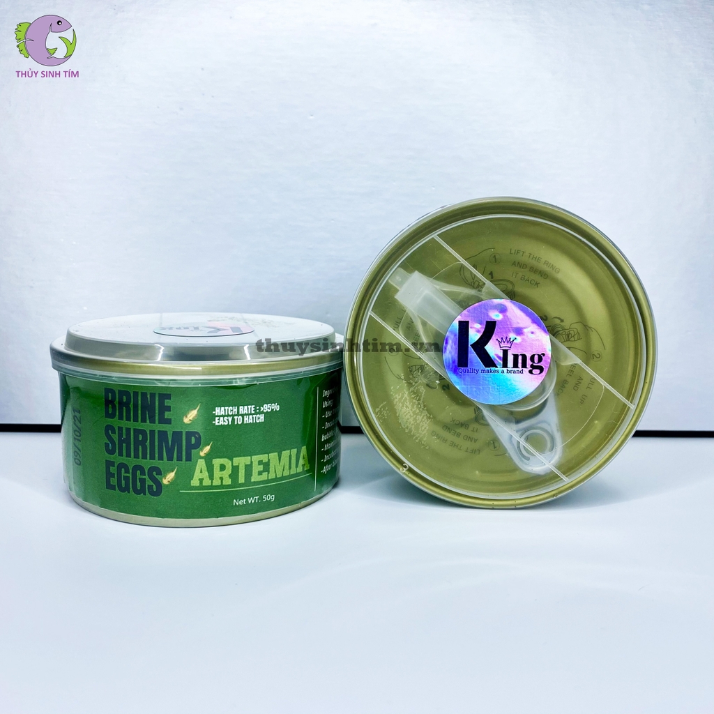 Trứng Artemia KING - Lon Xanh USA (50g) 1