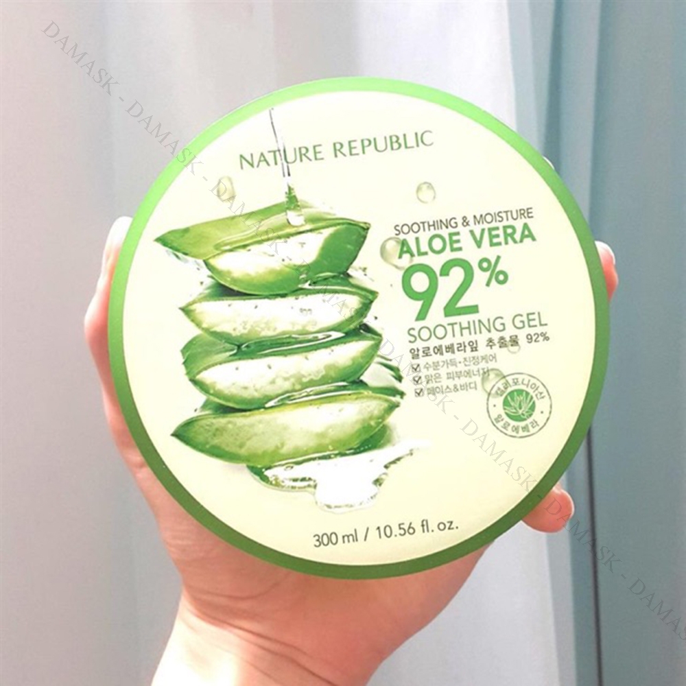 Gel dưỡng ẩm lô hội Soothing và Moisture Aloe Vera 92% Damask - Mỹ Phẩm Chính Hãng Gel dưỡng ẩm lô hội Soothing và Moisture Aloe Vera 92% Damask - Mỹ Phẩm Chính Hãng