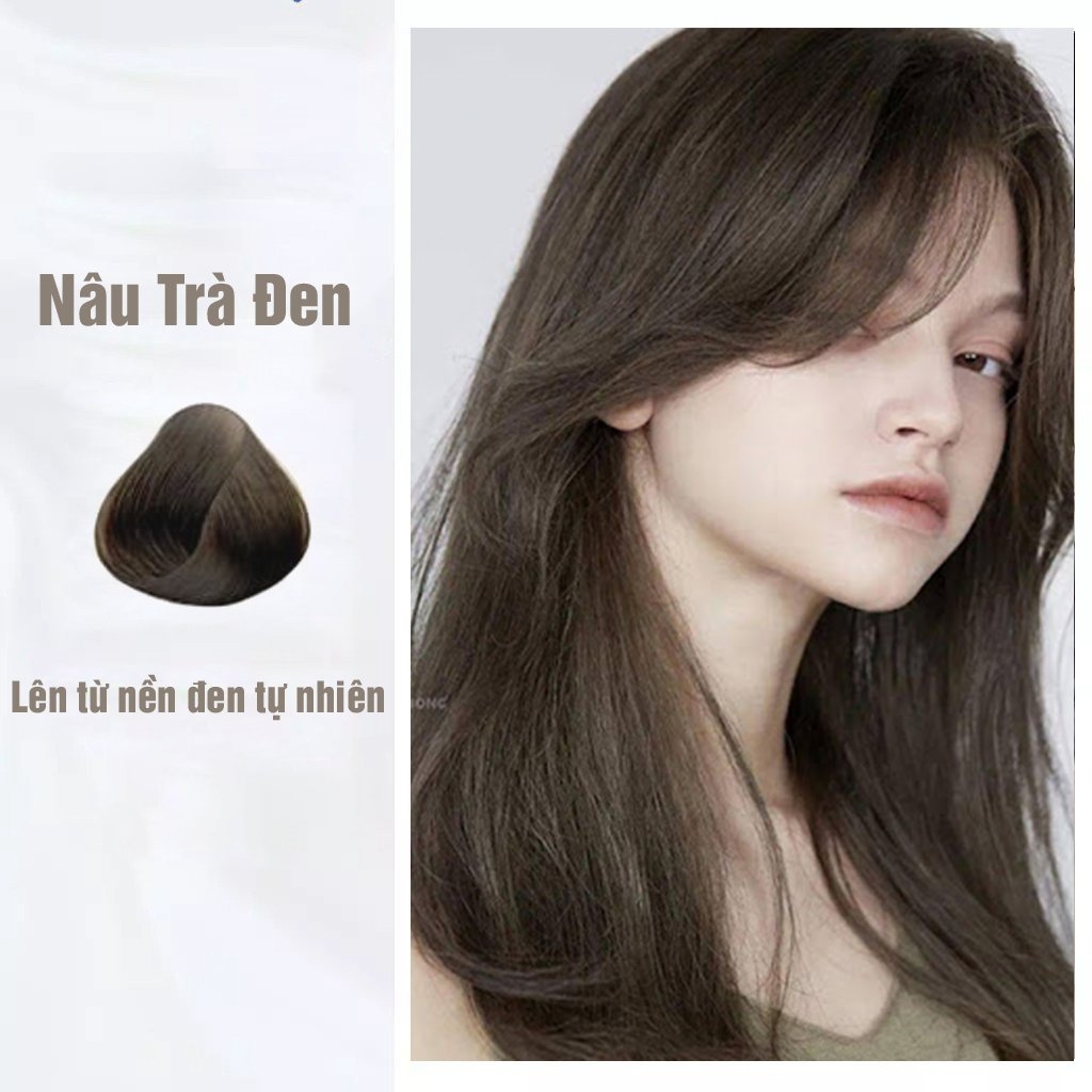 Thuốc nhuộm nâu đen nhuộm tóc đen tự nhiên nhuộm tóc bạc phủ bạc kèm oxy  trợ nhuộm Galistore  Shopee Việt Nam