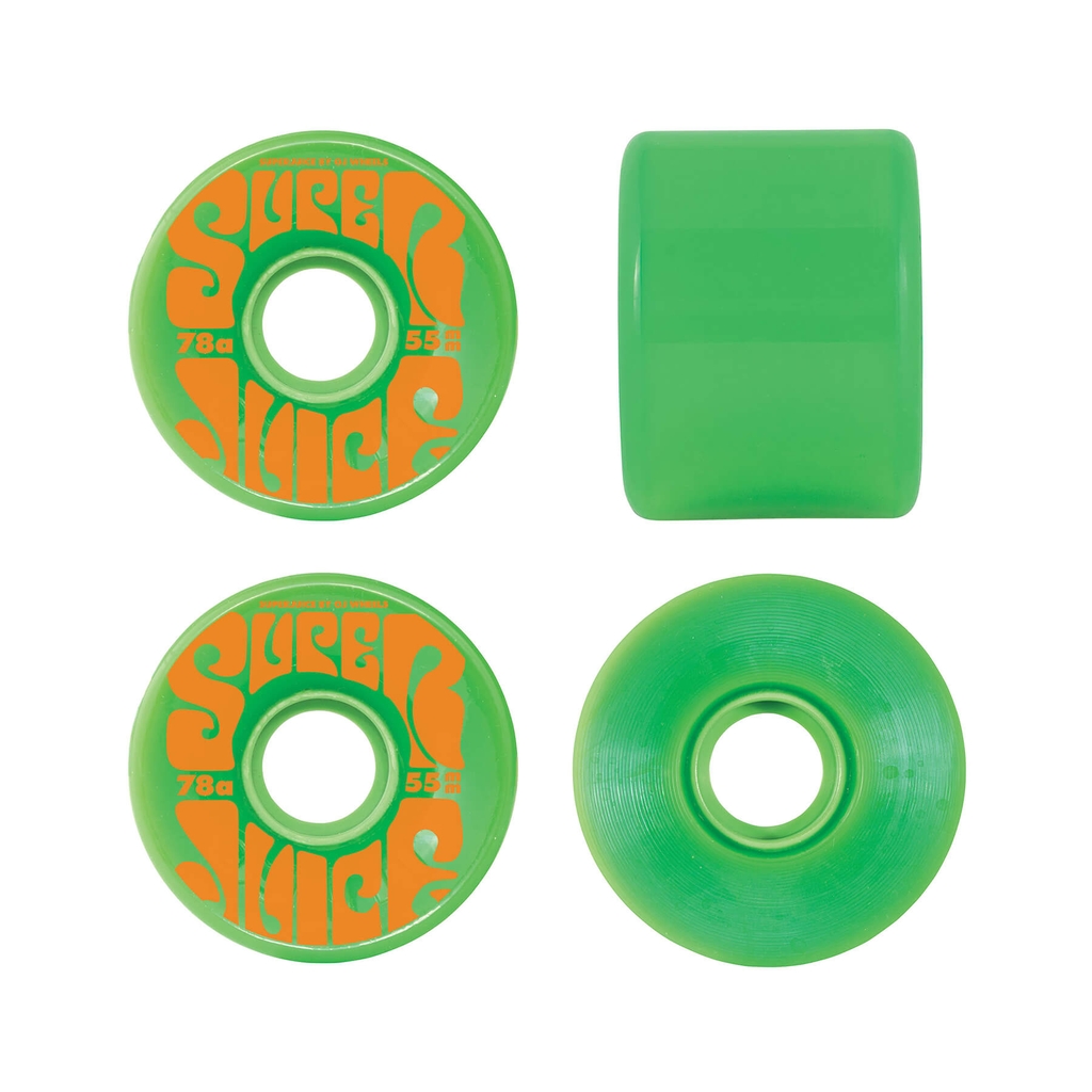 Skate Roues 78a Lot 4 Ruedas Skate OJ Super Juice 60mm 78A (Green) | Xtreme ES Roues 60mm 78A Skate