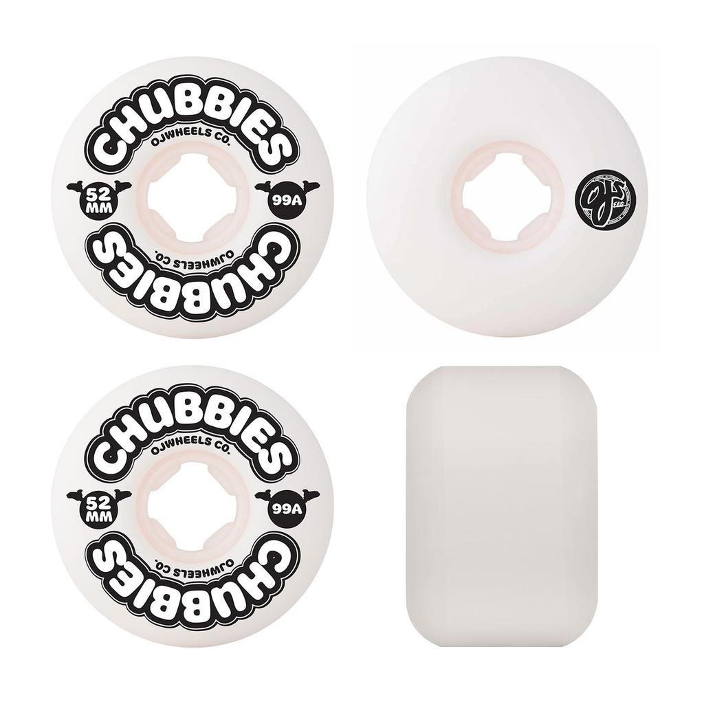 OJ CHUBBIES WHITE 99A WHEELS 52MM