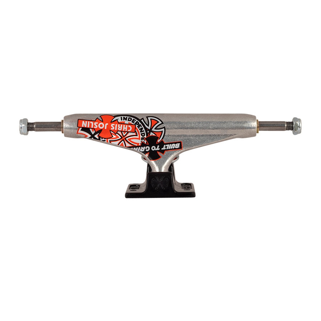 INDEPENDENT STAGE 11 FORGED HOLLOW CHRIS JOSLIN SILVER BLACK TRUCKS