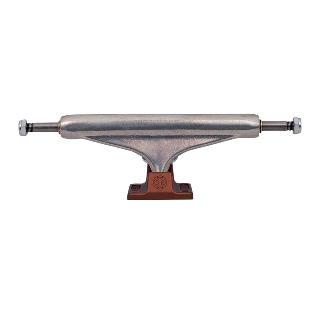 INDEPENDENT STAGE 11 HOLLOW SILVER ANODIZED DARK RED TRUCKS