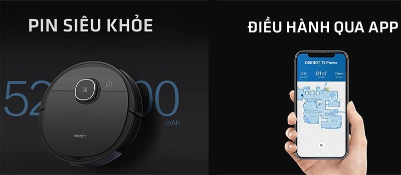 Robot hút bụi Ecovacs T5 Power (DX93)