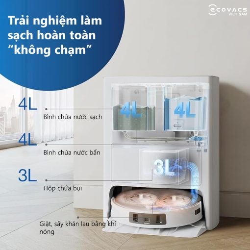 ROBOT HÚT BỤI LAU NHÀ ECOVACS T20E OMNI – QUỐC TẾ