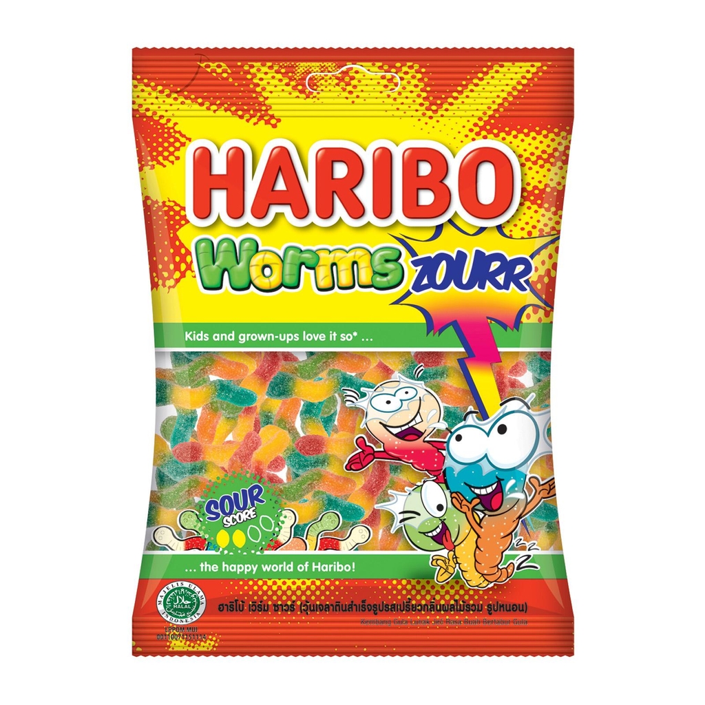 Kẹo dẻo Haribo Worms Zourr 80gr