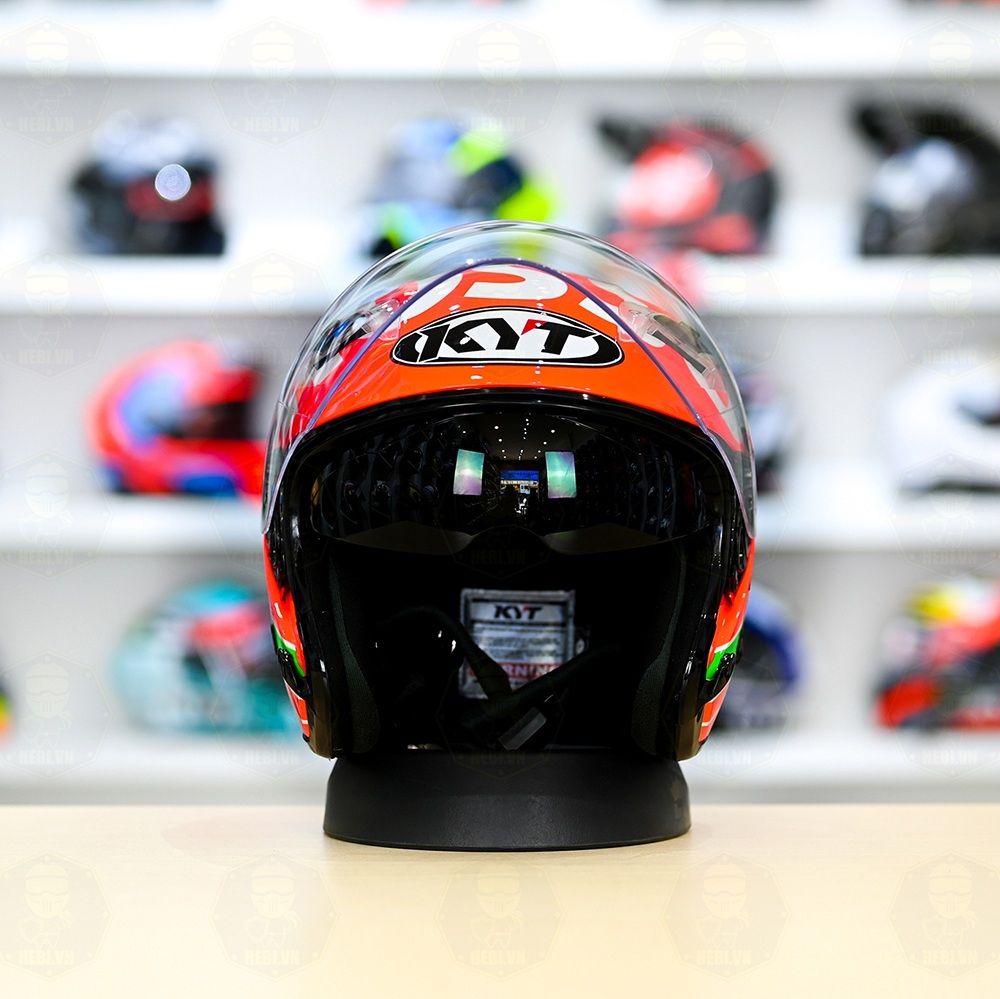 Non 3 4 2 kinh KYT VENOM Rosso Mugello FREESHIP