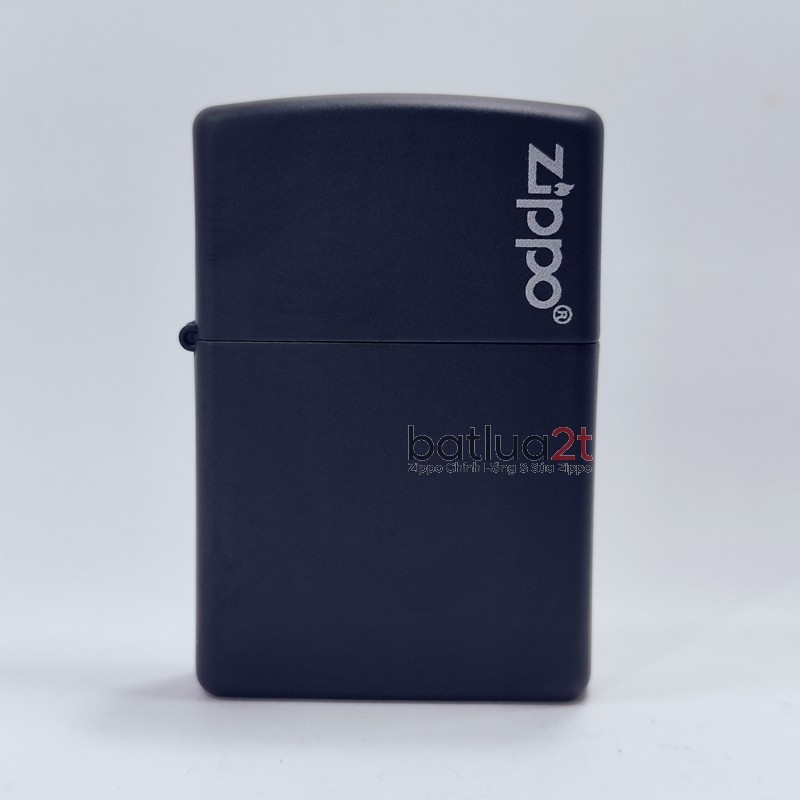 Zippo Black Matte Zippo Logo 218ZL Zippo Sơn Đen Tỉnh Điện Khắc Logo