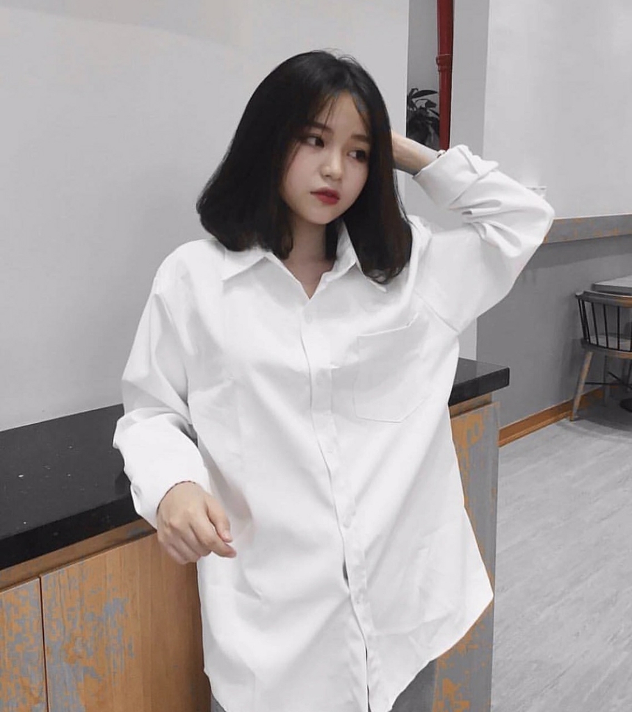 Áo sơ mi nam nữ dài tay Unisex Basic TRƠN Form rộng màu trắng và đen Chất cotton lụa mịn mát Bigsize Leevin Store Lazadavn #11 Áo sơ mi nam nữ dài tay Unisex Basic TRƠN Form rộng màu trắng và đen Chất cotton lụa mịn mát Bigsize Leevin Store Lazadavn