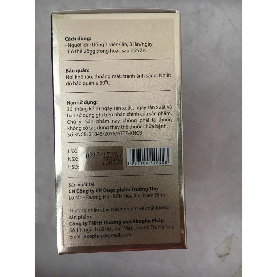 Ginkgo biloba 360mg Magnesium/ Tuần hoàn não An thần Gây ngủ/sản