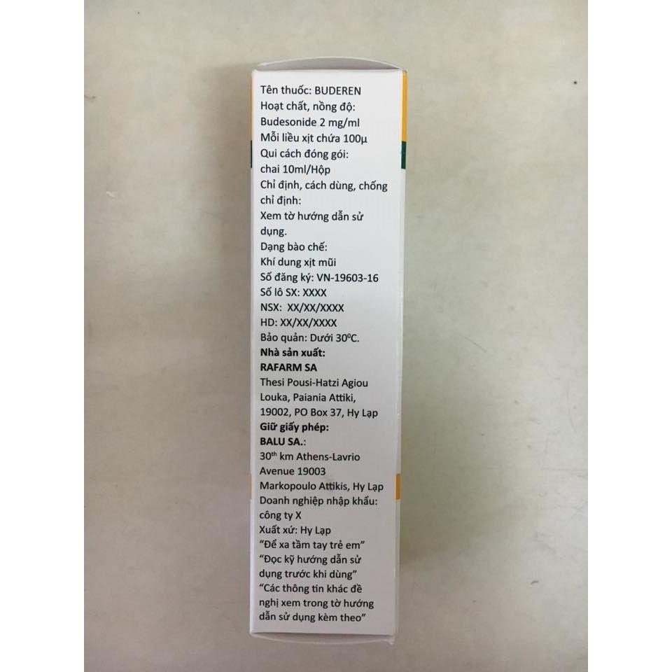 Buderen 200 liều/ Tai - Mũi - Họng- Răng Miệng/ thuốc tân dược ...