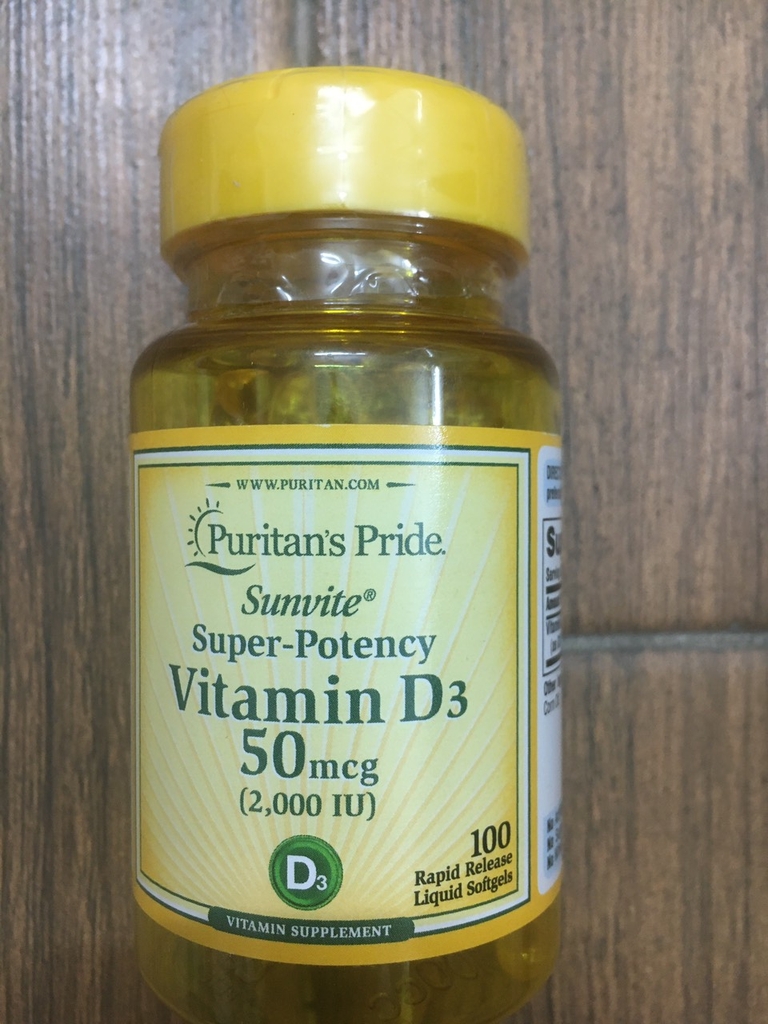 Vitamin D3 50mcg Puritan's Pride nhathuocyentrang