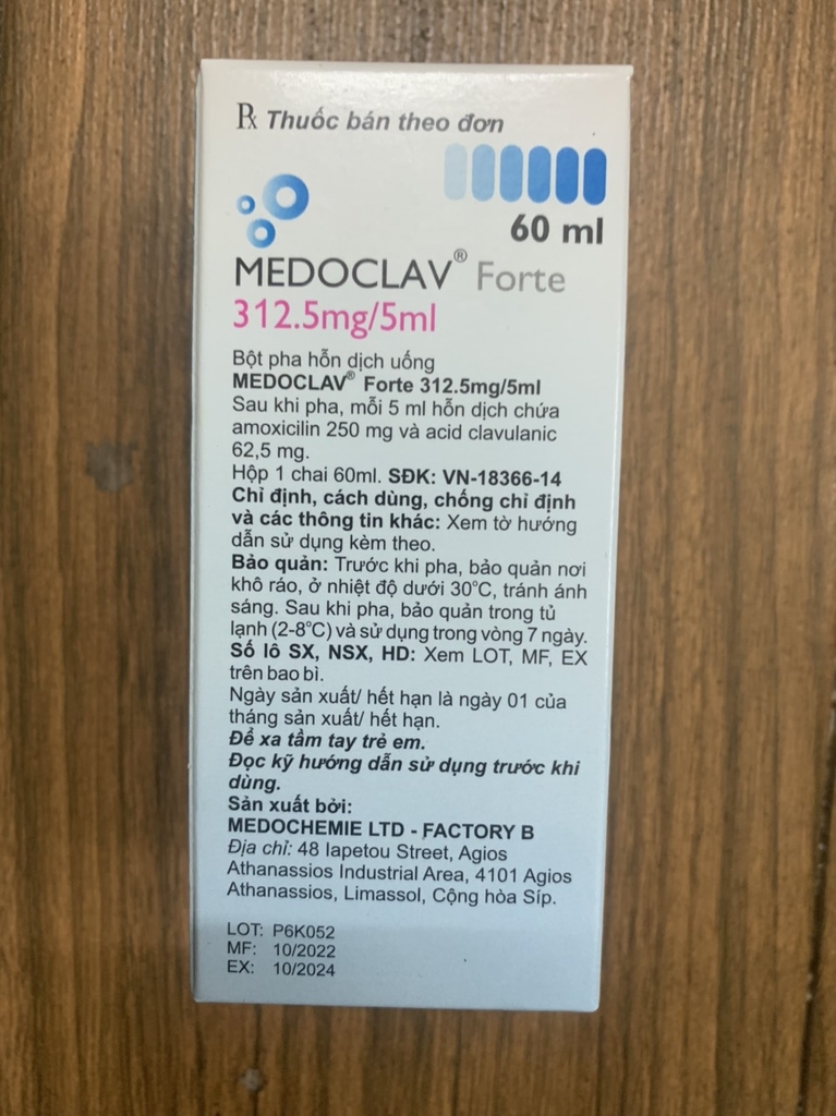 Medoclav Fort 312.5mg/5ml | nhathuocyentrang