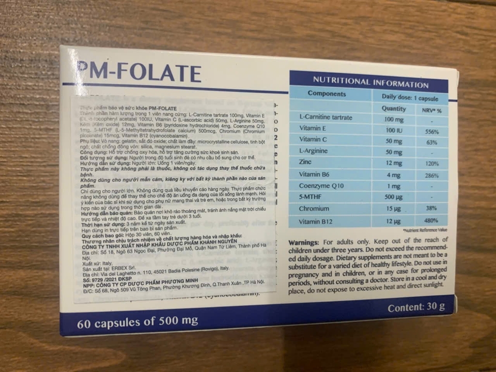 PM Folate | nhathuocyentrang