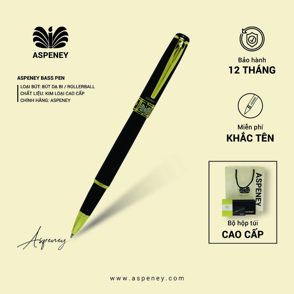 Bút dạ bi ASPENEY Bass Rollerball