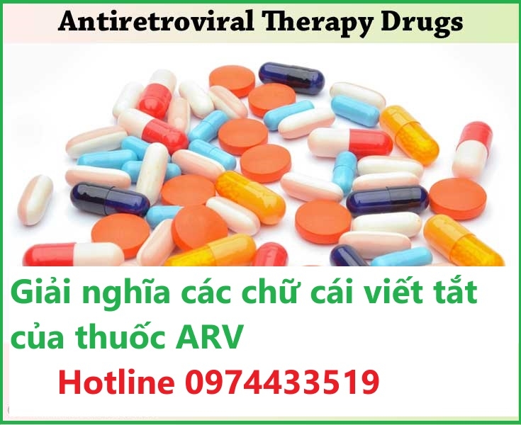 Các chữ cái viết tắt của thuốc ARV là gì?