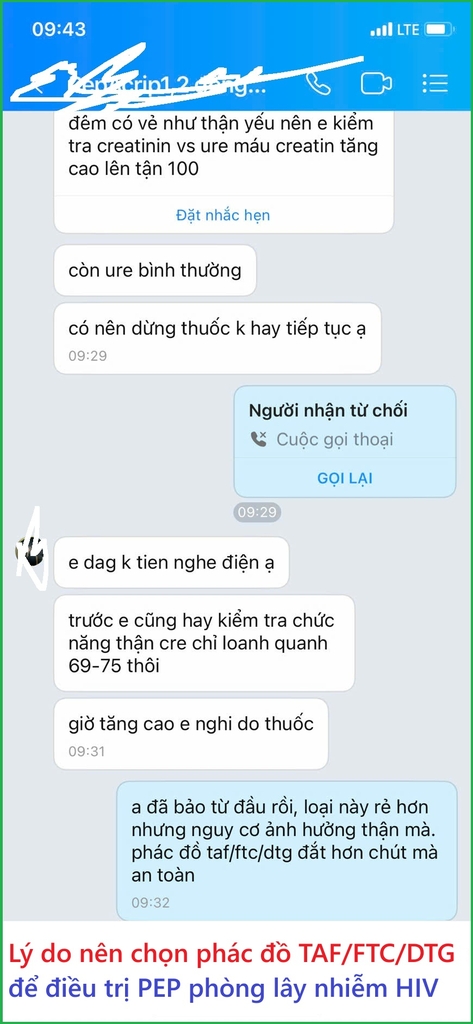 Tại sao nên chọn phác đồ TAF/FTC/DTG điều trị PEP ngừa lây nhiễm HIV?