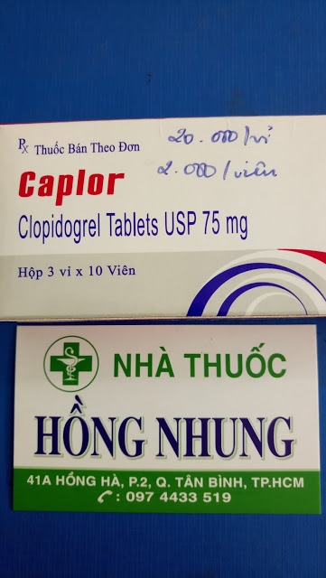 Mua Thuốc chống kết tập tiểu cầu Caplor 75mg tốt nhất ở TPHCM (Sài Gòn)